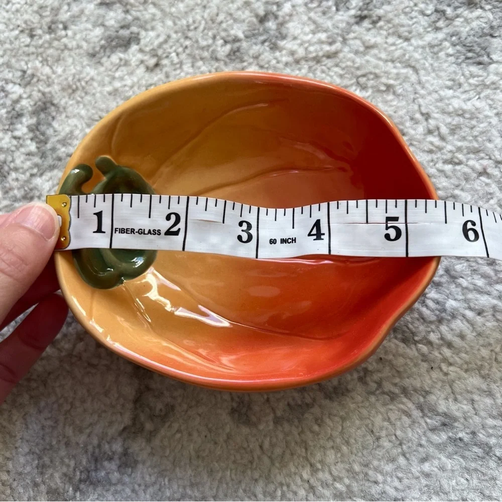 𝅺Williams Sonoma Pumpkin Dip Dish Jardin Potager Collection Decorative